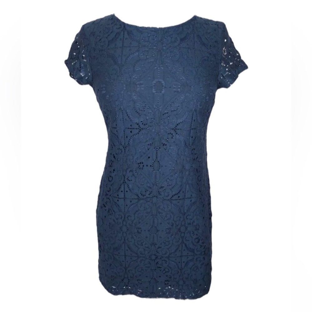 Banana Republic Navy Blue Lace Dress | Cap Sleeves | Size 0